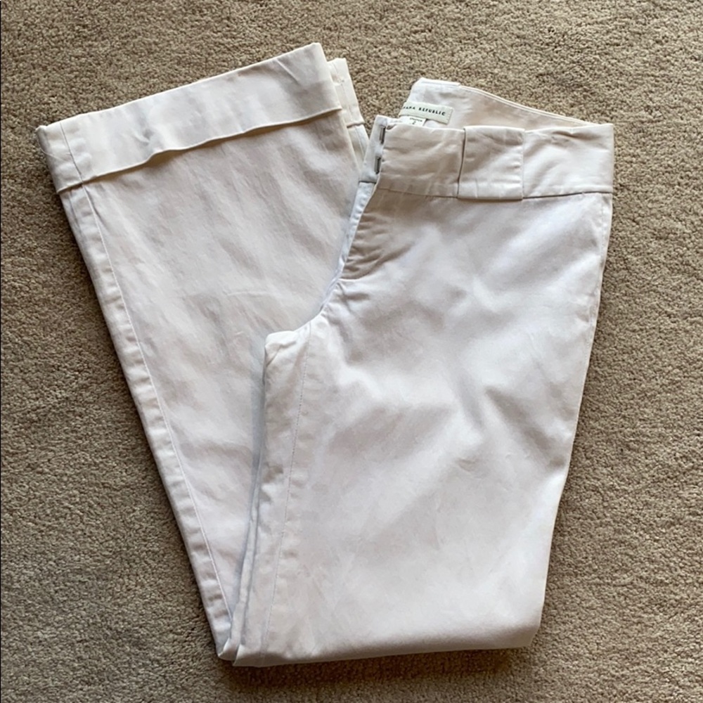 Ivory wide leg trousers